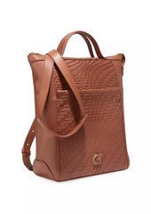 Cole Haan Small Grand Ambition Genevieve Weave Leather Convertible Backpack