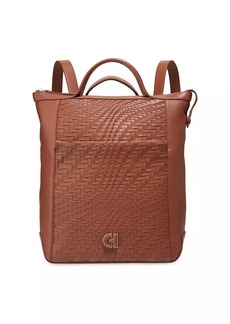 Cole Haan Small Grand Ambition Genevieve Weave Leather Convertible Backpack