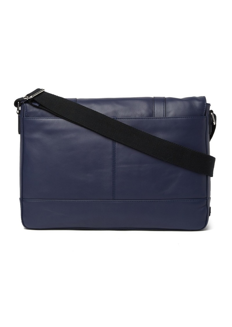 cole haan smooth leather messenger bag