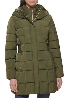 Cole Haan Taffeta Down Coat With Bib