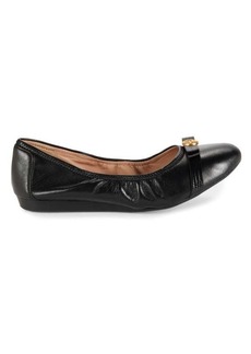 Cole Haan Tova Bow Leather Ballet Flats