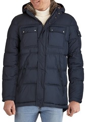 Cole Haan Water-Resistant Double Stitch Faux Fur Puffer Jacket