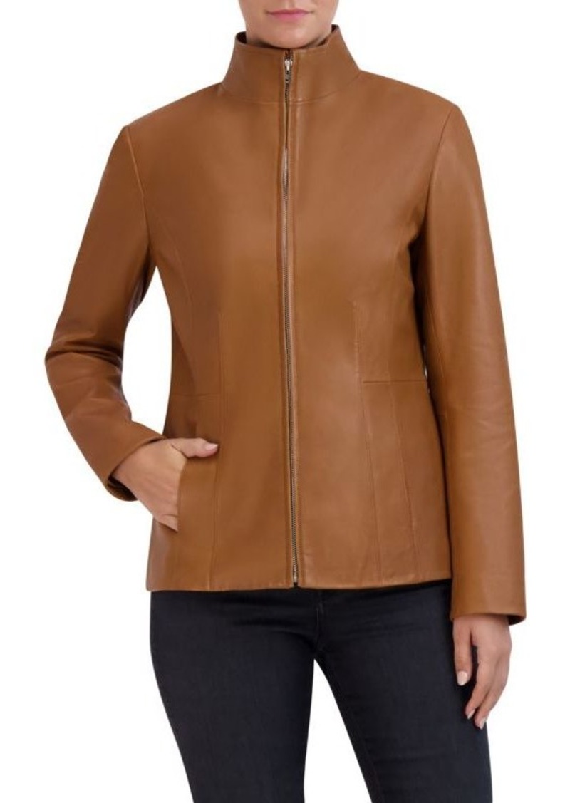 Cole Haan Wing Collar Leather Jacket