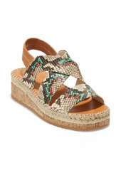 Cole Haan Cloudfeel Espadrille Sandal in Crafted Snake Print Leather at Nordstrom