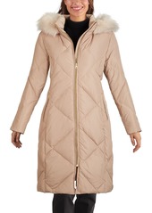 Cole Haan Signature Water Resistant Parka with Faux Fur Trim in Sand at Nordstrom