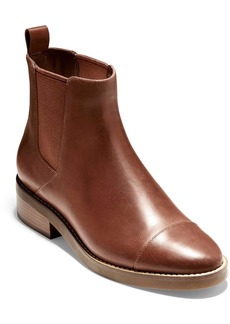 Cole Haan Womens Faux: Faux Leather Chelsea Boots