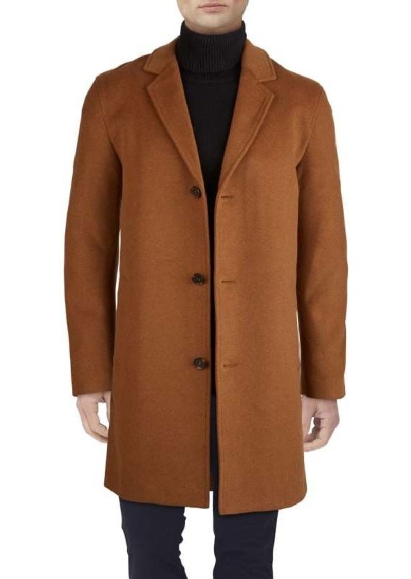 Cole Haan Wool-Blend Notch Collar Coat