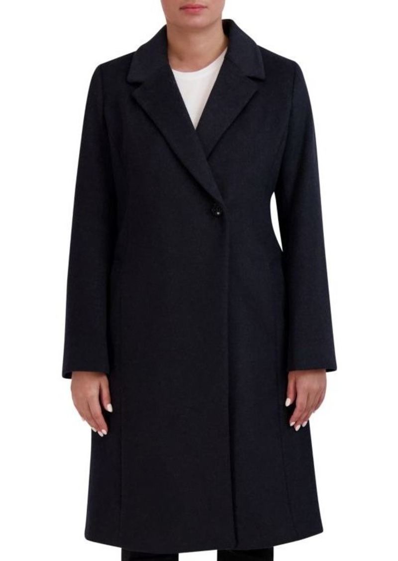 Cole Haan Double Breasted Wool Blend Coat