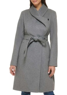 Cole Haan Wool-Blend Wrap Coat