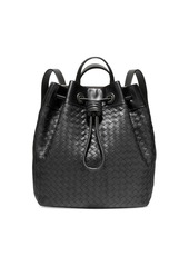Cole Haan Woven Leather Drawstring Backpack