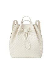 Cole Haan Woven Leather Drawstring Backpack