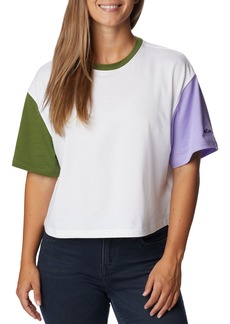 Columbia Adult Deschutes Valley Cropped Short Sleeve T-Shirt, Women's, XL, White