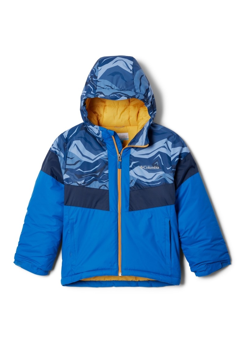 Columbia Big Boys Lightning Lift Hooded Jacket - Bright Indigo, Collegiate Navy Tectonic,