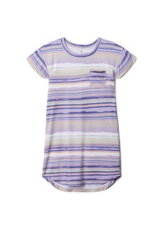 Columbia Big Girls Parker Ridge T-shirt Dress - Frosted Purple Horizons Stripe