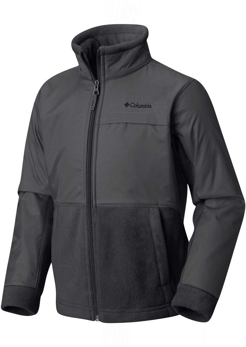 Columbia Boys' Steens Mountain Overlay Fleece Jacket, XL, Black