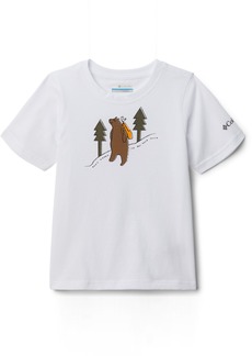 Columbia Boys Valley Creek Short Sleeve Graphic T-Shirt, Boys', Small, White Bearly Pack