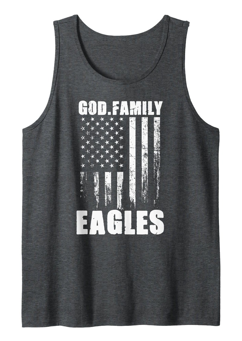 Columbia Eagles God. Family. Vintage USA Flag Tank Top