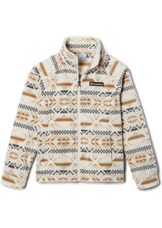 Columbia Girls' Benton Springs II Printed Fleece Jacket, XS, Chalk Checkered Peaks