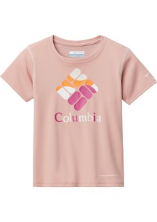 Columbia Girls' Zero Rules Short Sleeve Graphic T-Shirt, Small, Faux Pink/Gem Graphic