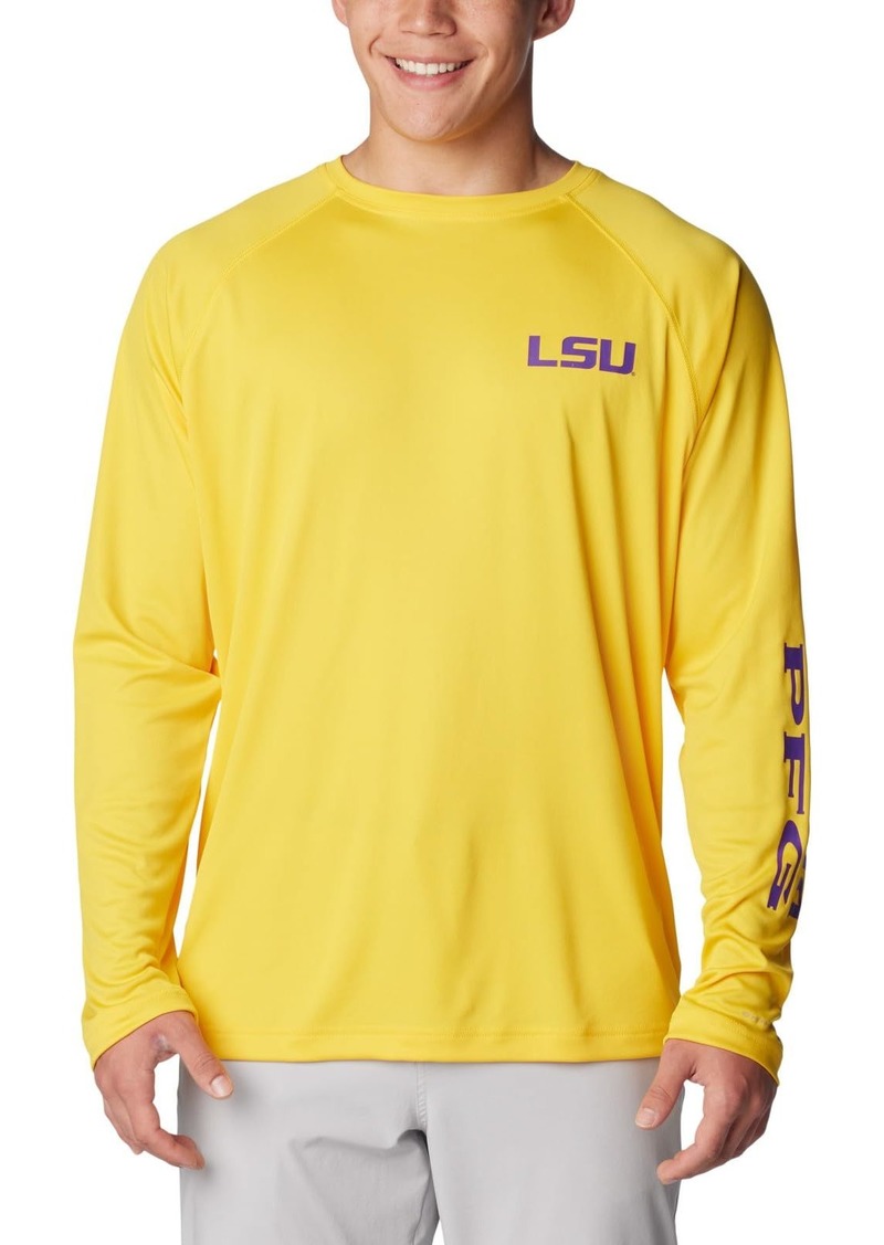 Columbia Men's Collegiate Terminal Tackle Long Sleeve Shirt LSU - Yellow