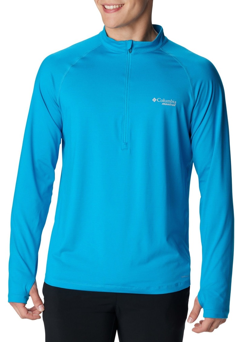 Columbia Men's Endless Trail 1/2 Zip Shirt, Small, Blue | Father's Day Gift Idea