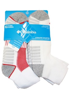 Columbia Men's 6 Pack Athletic Low Cut Socks  Shoe Size