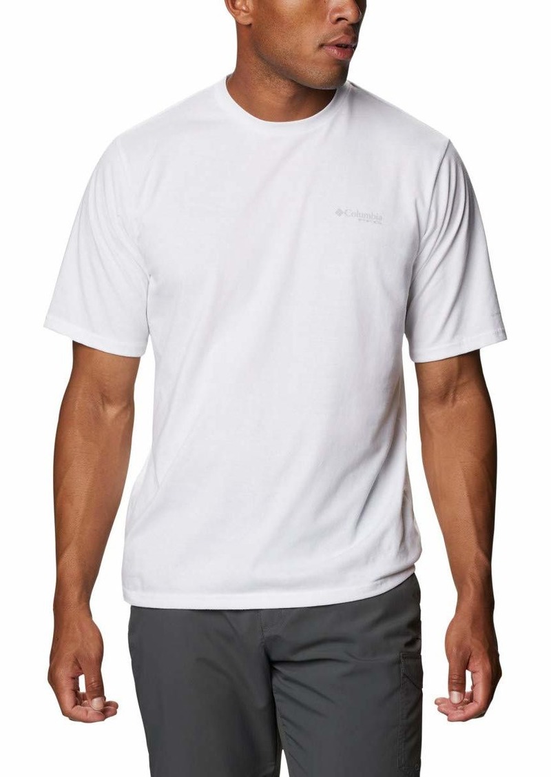 Columbia Men's PFG First Water Graphic Short Sleeve White/Offshore