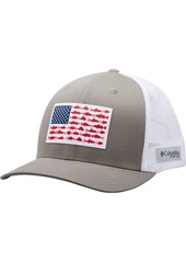 Columbia Men's PFG Mesh Snapback Fish Flag Hat, Black