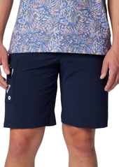 "Columbia Men's Pfg Terminal Tackle Ii 10"" Fishing Shorts - Collegiate Navy, White"