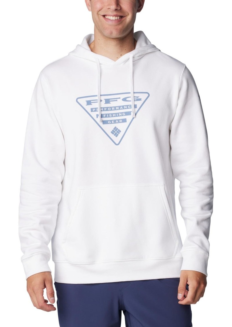 Columbia Men's PFG Triangle II Hoodie White/Bluestone  Big