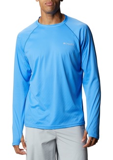 Columbia Men's PFG Zero Rules Long Sleeve Shirt, Small, Blue