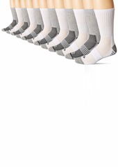 Columbia Men's Pique Weave Crew Socks with Arch Support Size  6 Pairs