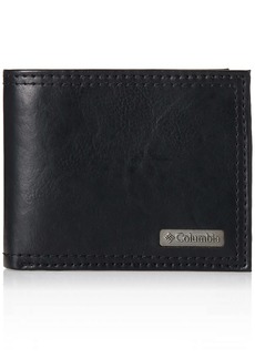 Columbia Men's Johnstown RFID Blocking Extra-Capacity Slimfold Wallet Black