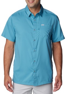 Columbia Men's Slack Tide Camp Shirt, Large, Blue
