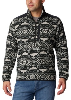 Columbia Men's Sweater Weather II Printed 1/2 Zip Pullover, Large, Black