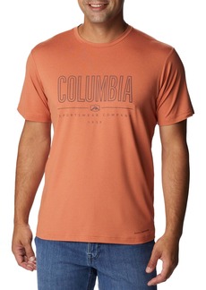 Columbia Men's Tech Trail Front Graphic T-Shirt, XXL, Dst Org Hthr/Otld Bdg Grx