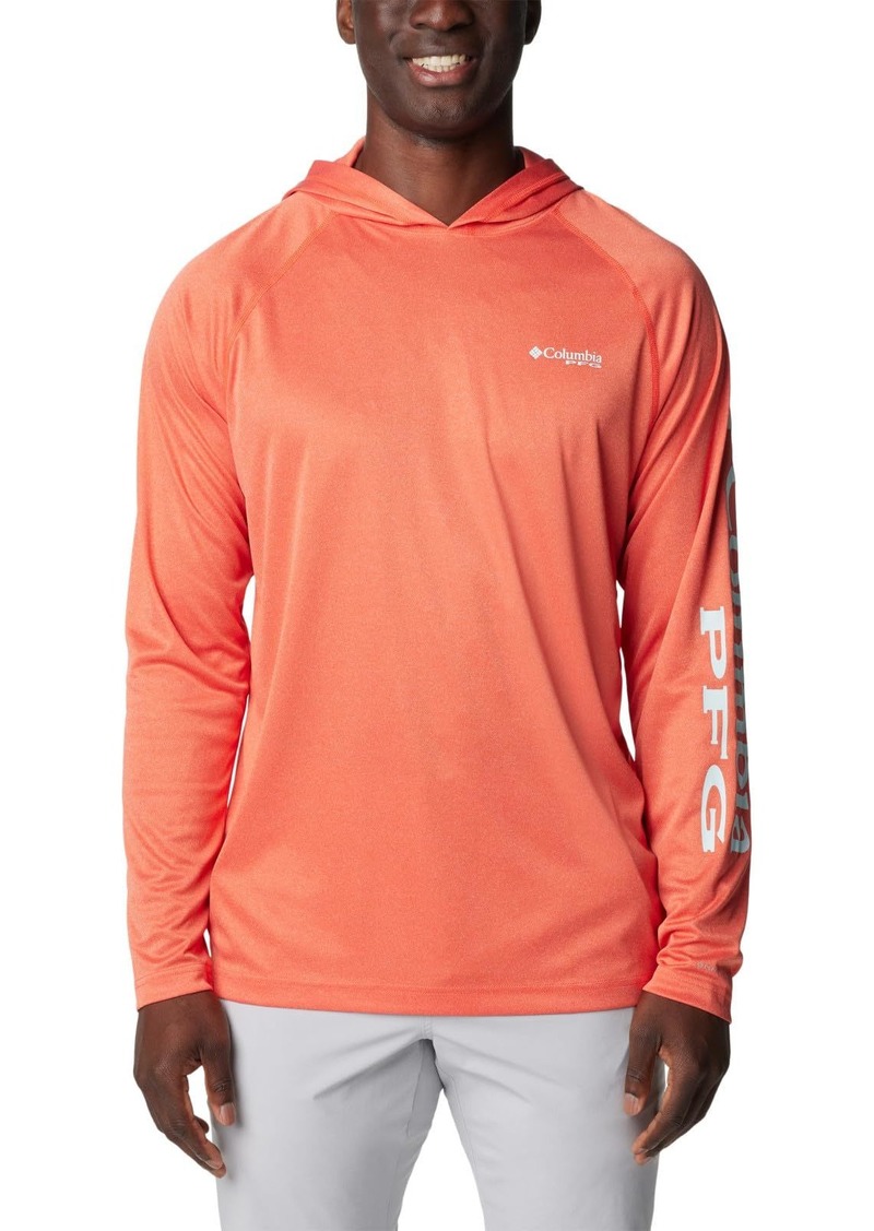 Columbia Men's Terminal Tackle Heather Hoodie Bright Poppy Heather/ICY Morn Logo