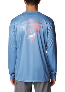 Columbia Men's Terminal Tackle PFG Drag Time Long Sleeve Shirt, Small, Blue | Father's Day Gift Idea