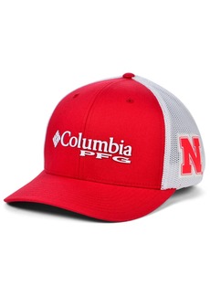 Columbia Nebraska Cornhuskers Pfg Stretch Cap - Red/White
