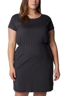 Columbia Plus Size Pacific Haze Short-Sleeve T-Shirt Dress, Created for Macy's - Black