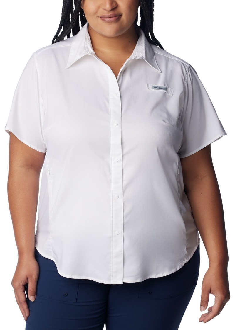 Columbia Plus Size Tamiami Ii Short-Sleeve Shirt - White