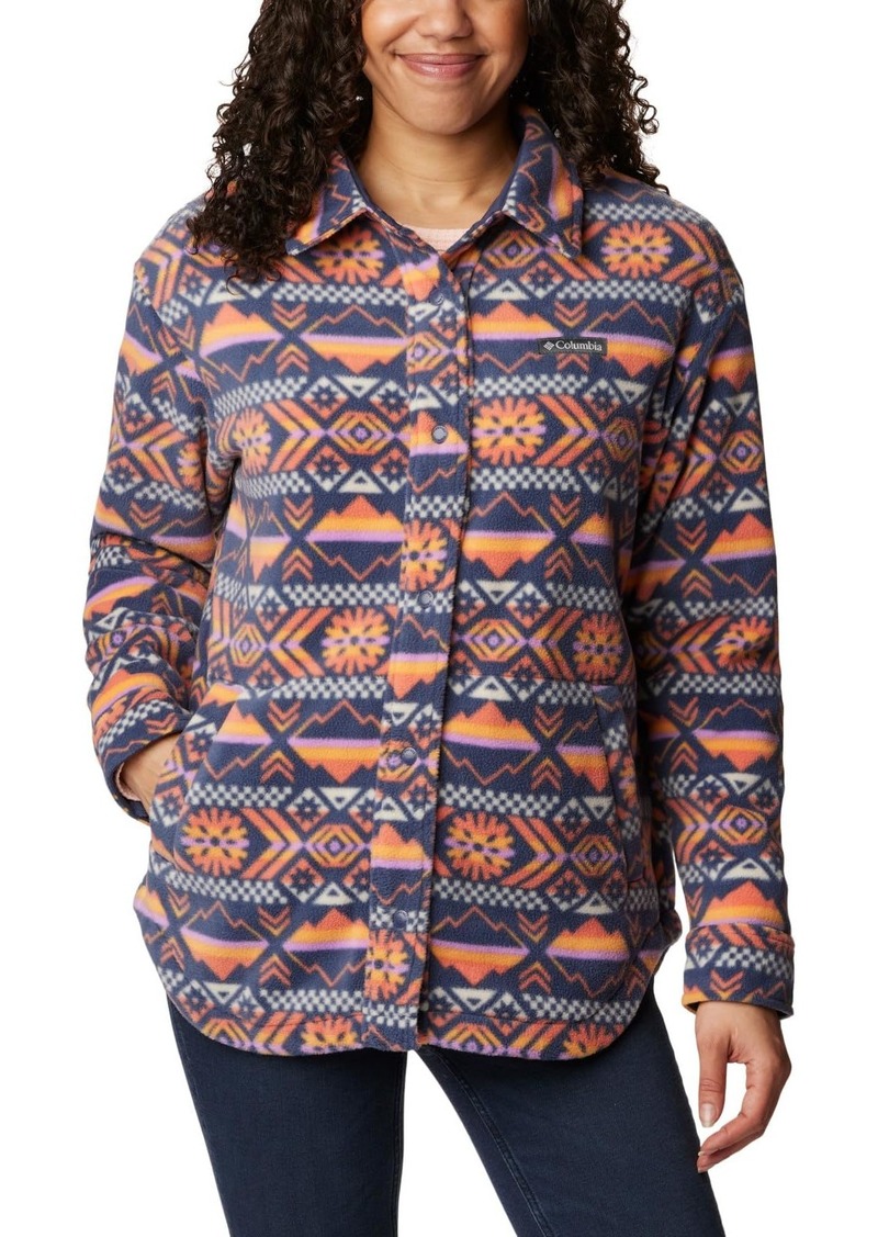 Columbia Women's Benton Springs Shirt Jacket Nocturnal Checkered Peaks