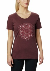 Columbia Women's Forest Park Short Sleeve Tee Nocturnal Heather/Dotty Medallion XX-Large