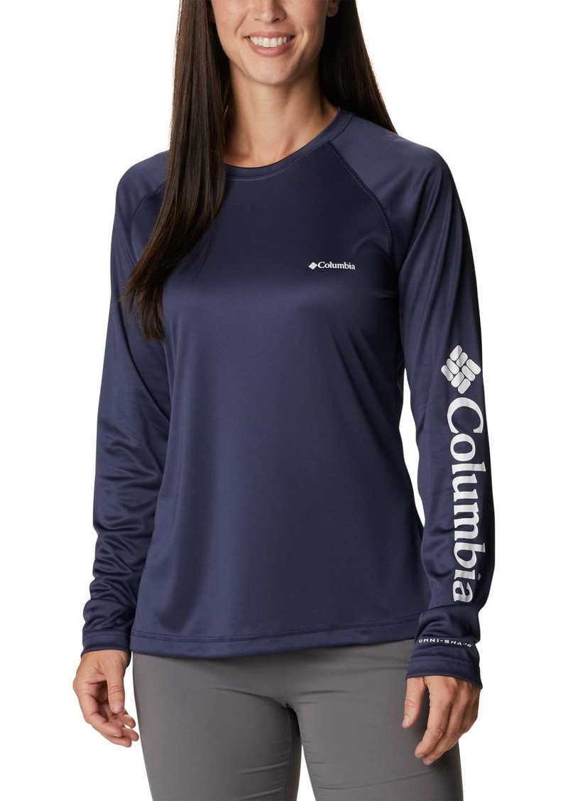 Columbia Women's Fork Stream Long Sleeve Shirt Nocturnal/White Logo