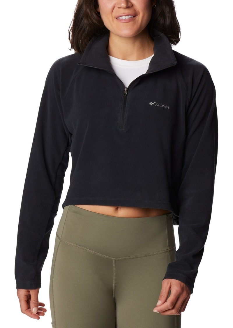 Columbia Women's Glacial Cropped Ii Sportswear Fleece 1/2-Zip Top - Black