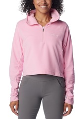 Columbia Women's Glacial Cropped Ii Sportswear Fleece 1/2-Zip Top - Black