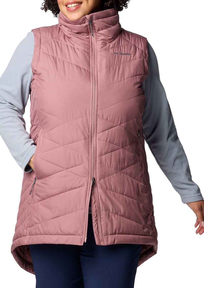 Columbia Women's Heavenly II Long Vest, 1X, Pink