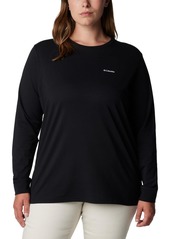 Columbia Women's North Cascades Back Graphic Long Sleeve Tee Black/College Life