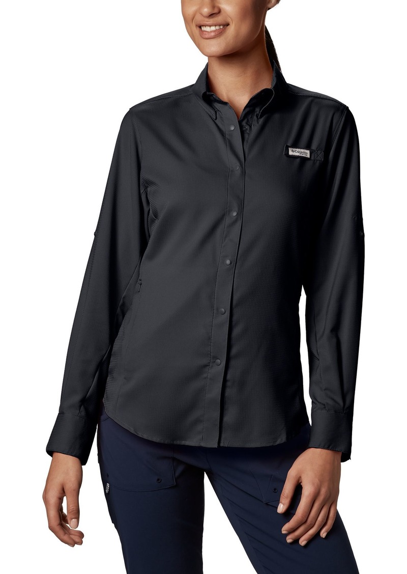 Columbia Women's PFG Tamiami II Long Sleeve Shirt, Medium, Black