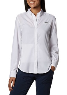 Columbia Women's PFG Tamiami II Long Sleeve Shirt, 1X, White